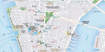 Karte von lower Manhattan, New York