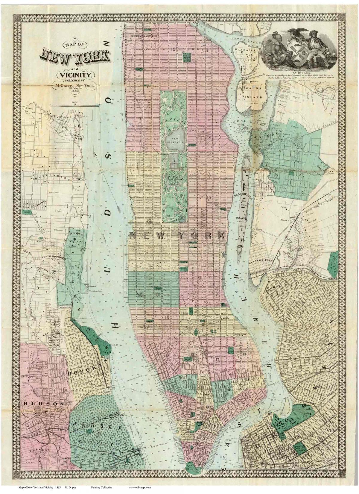 historischen Manhattan-Karten