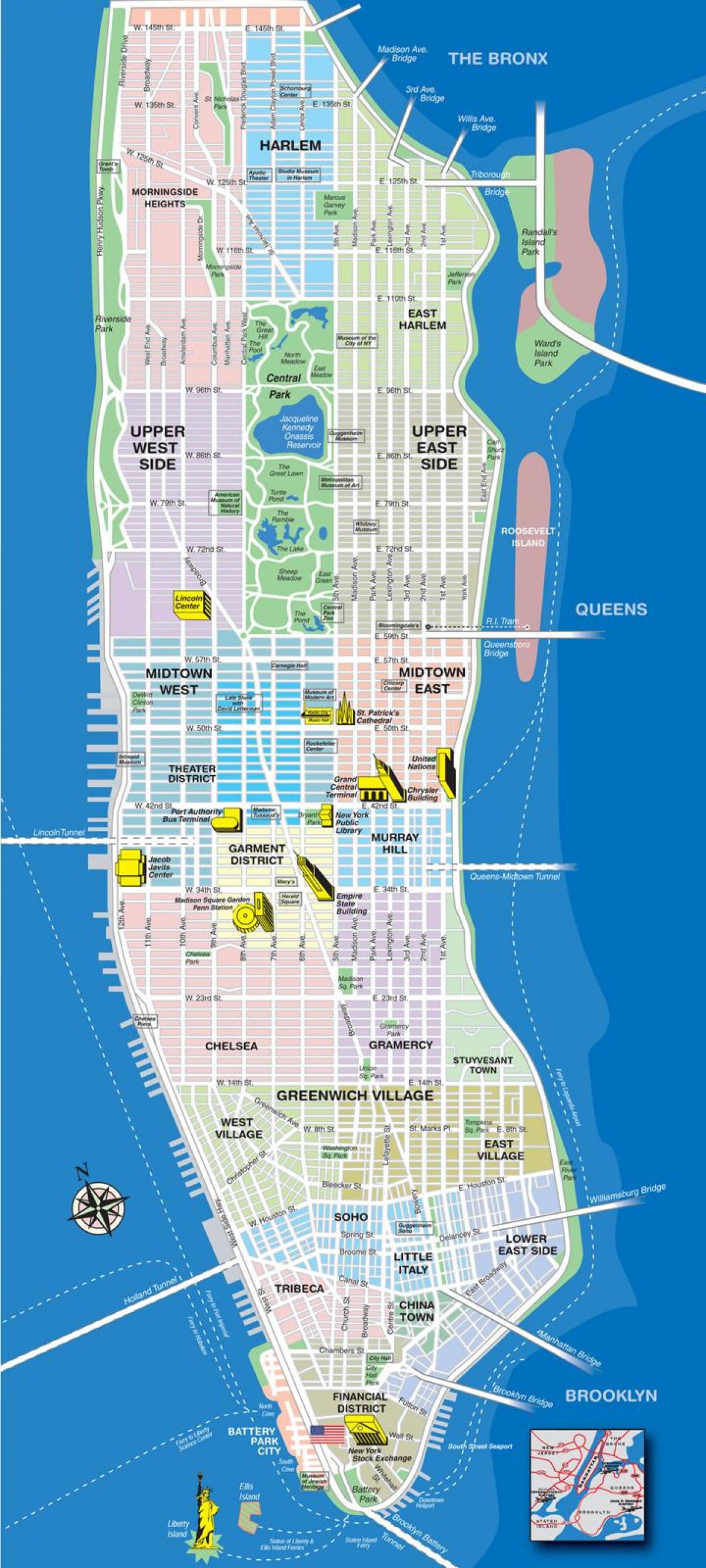 Landkarte von Avenue in Manhattan