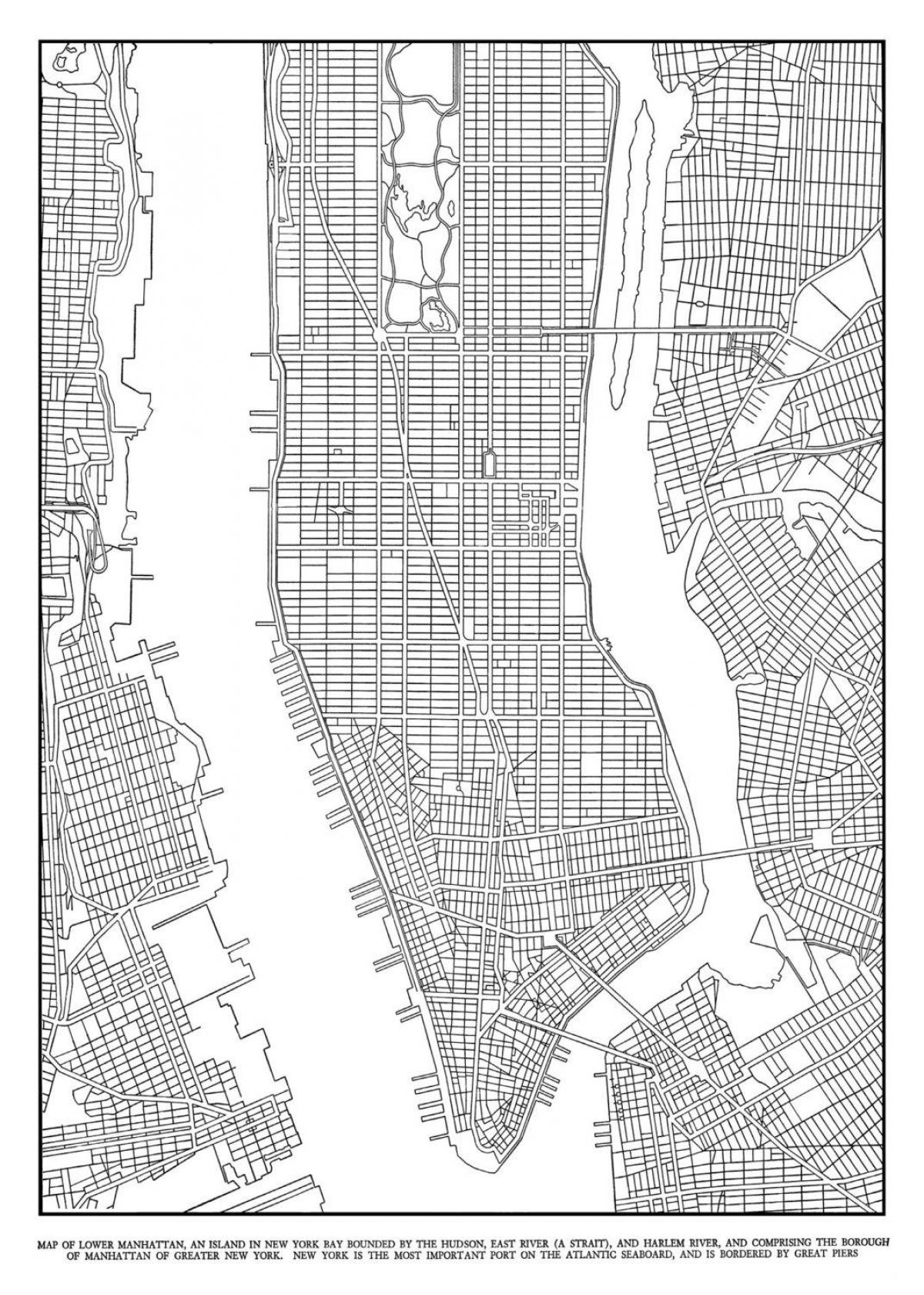 Karte von Manhattan grid