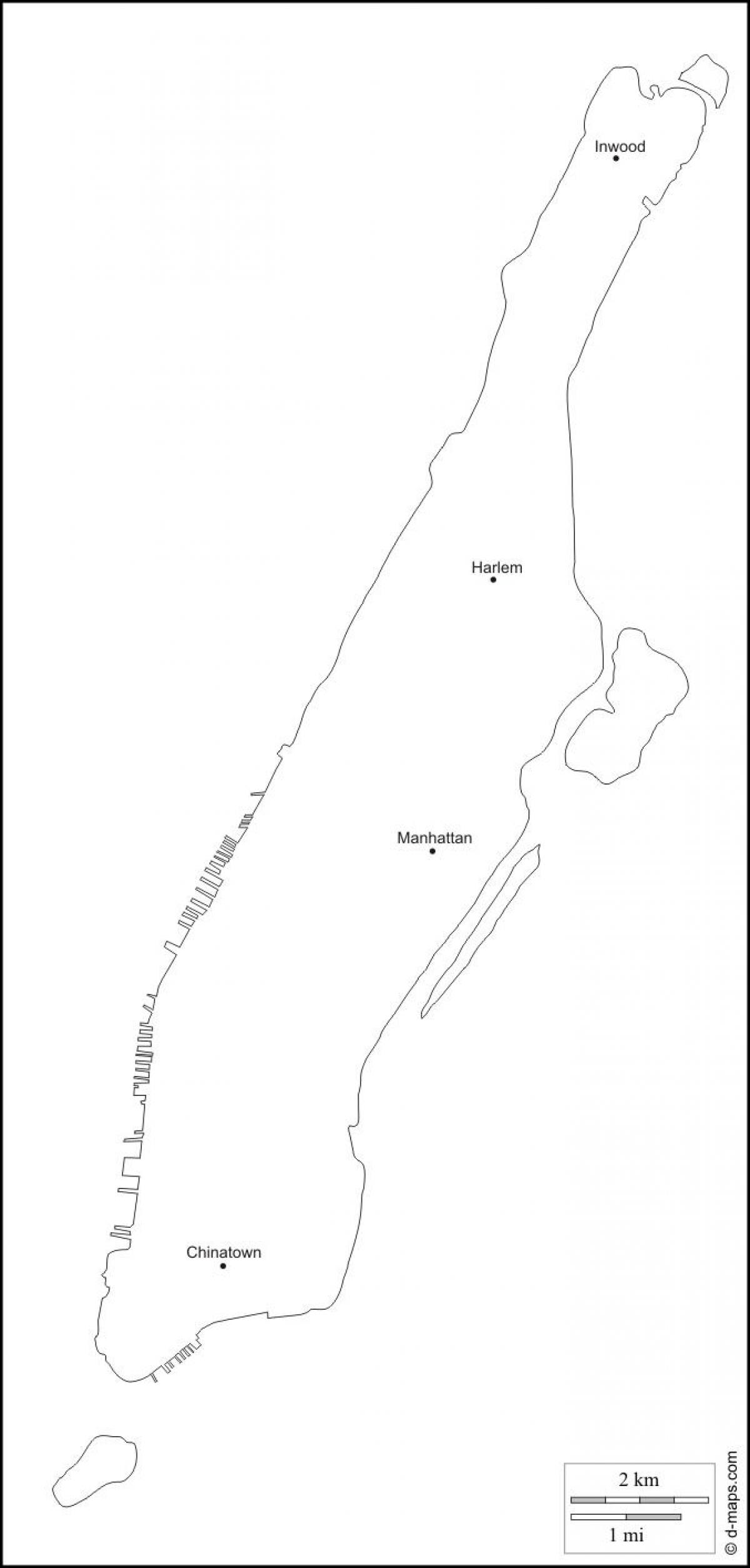 leere Karte von Manhattan
