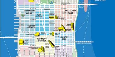 Karte von upper Manhattan Nachbarschaften