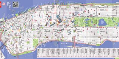 Detaillierte Karte von Manhattan, ny