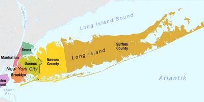 Karte von New York-Manhattan und long island