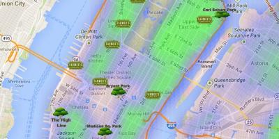 Karte von Manhattan parks